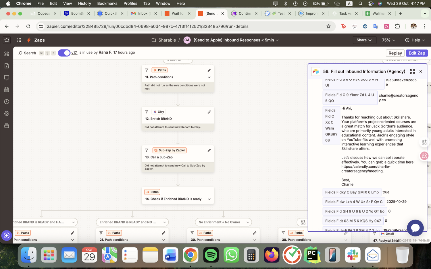 AI Email Enrichment & Auto-Reply - Zapier, Clay & ChatGPT screenshot 4